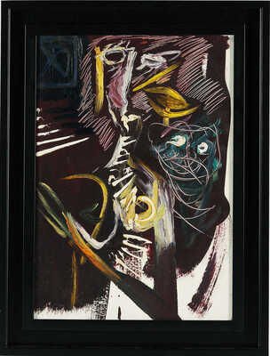 Трямкин Владимир Николаевич.  Портрет с котом у окна